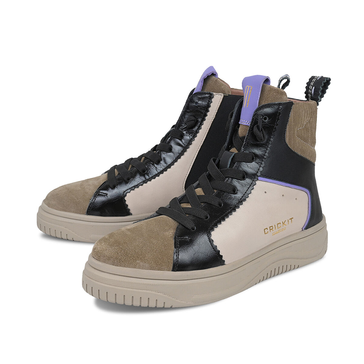 SOLE Taupe, 43 - Crickit - Sneaker aus Leder - Hochwertige Schuhe von CRICKIT - Leichte Turnschuhe