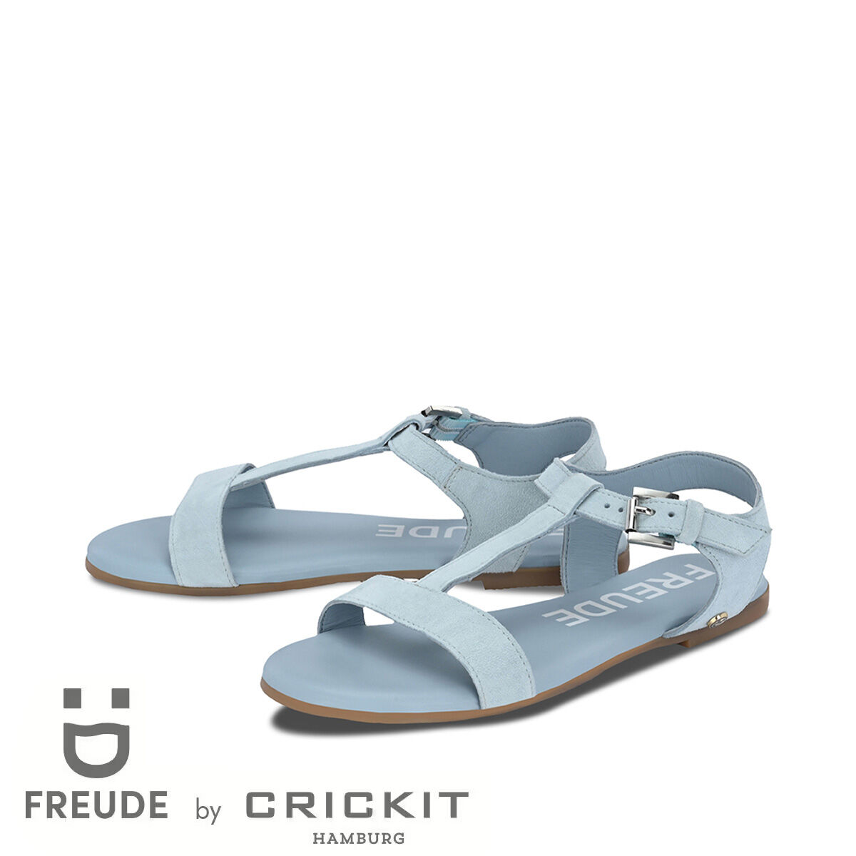 ALEA Blau, 41 - FREUDE - Sandalen aus Leder - Hellblau - Hochwertige Schuhe von CRICKIT