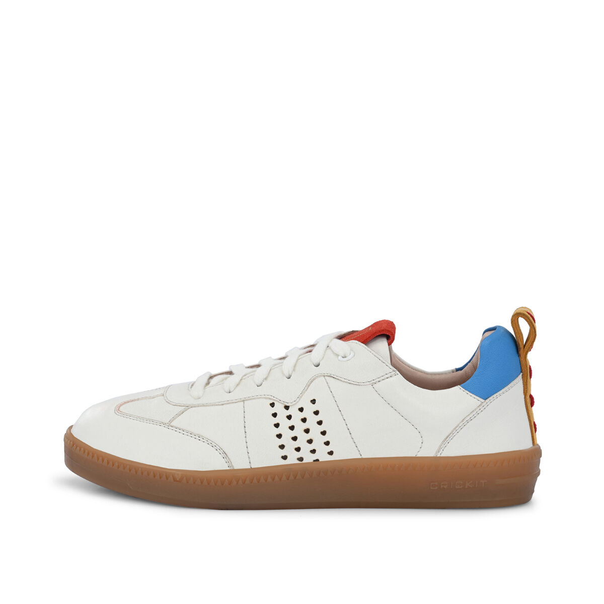 ODELIA Weiss mit Blau und Suede Rot