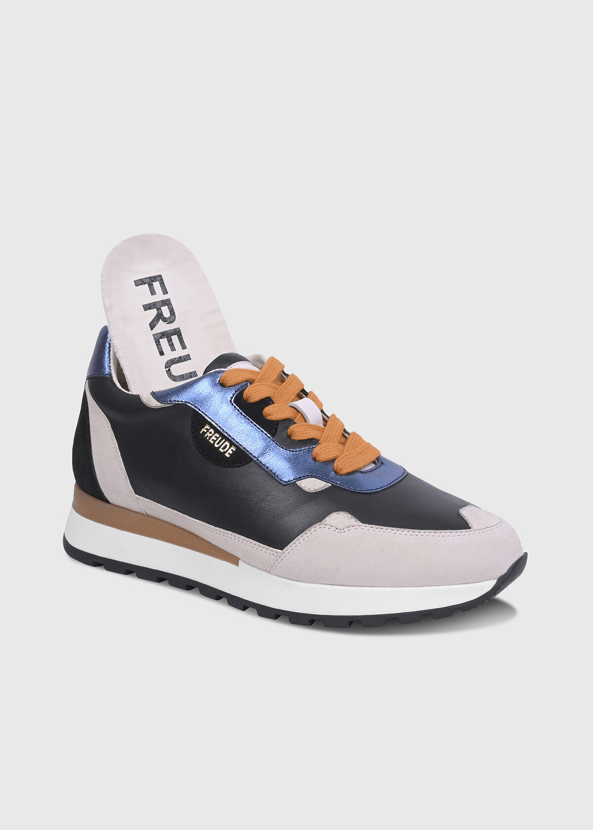 AGATA Suede Schwarz mit Suede Offwhite und Navy AGATA Suede Schwarz mit Suede Offwhite und Navy