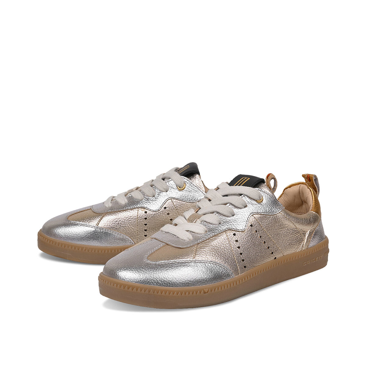 RUNA Platin Silber, 43 - Crickit - Sneaker aus Leder - Hochwertige Schuhe von CRICKIT - Leichte Turnschuhe