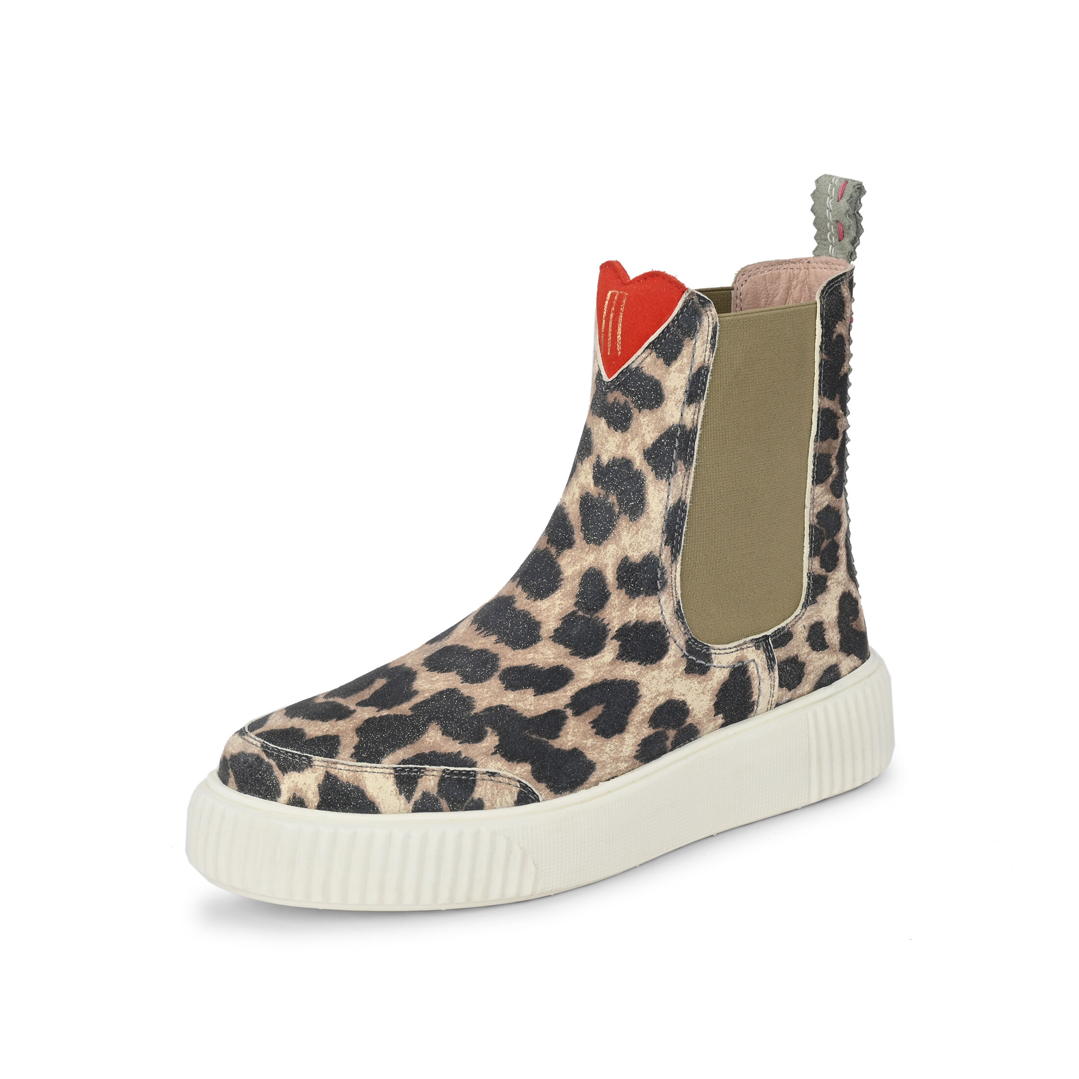 Peep Toe Leopard Stiefeletten Boots Stiefeletten Leo Look