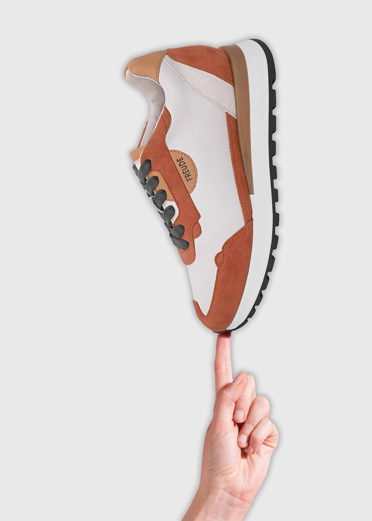 AGATA Suede Cognac mit Offwhite AGATA Suede Cognac mit Offwhite