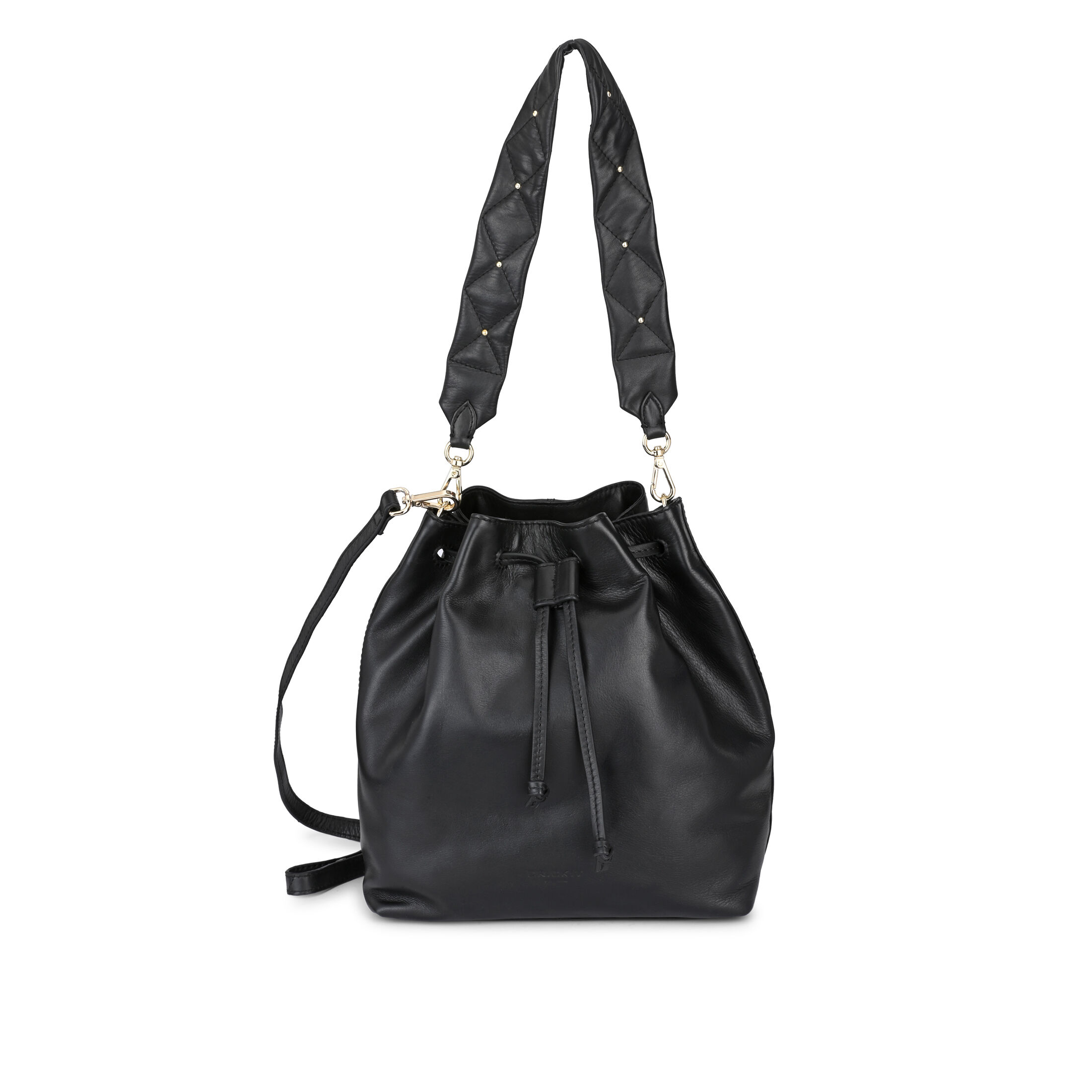 LENNIE Schwarz mit Diamant Stepp Gurt, - Crickit - Tasche aus Leder