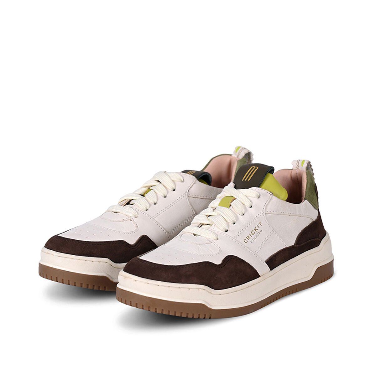 OLINDA Suede Offwhite mit Braun