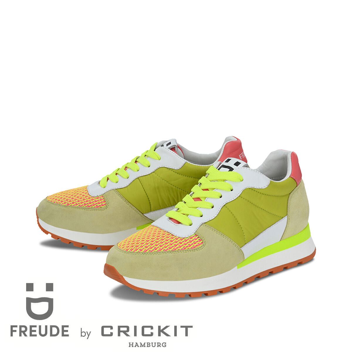 ASTA Lime, 40 - FREUDE - Sneaker aus Leder - Gelb - Hochwertige Schuhe von CRICKIT - Leichte Turnschuhe