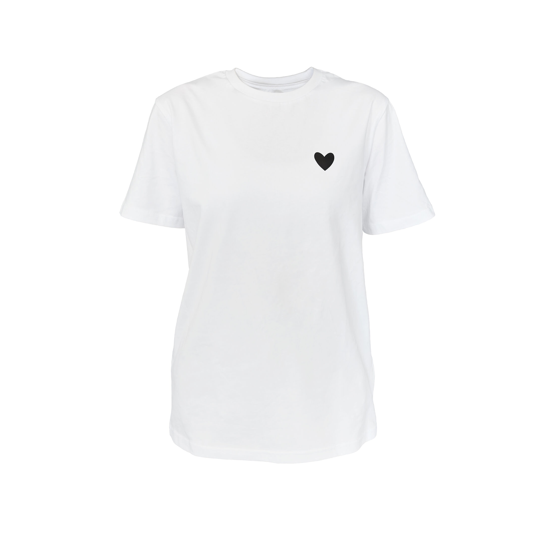 T-Shirt für Damen JODIE T-Shirt Weiss Herz Schwarz jetzt kaufen CRICKIT